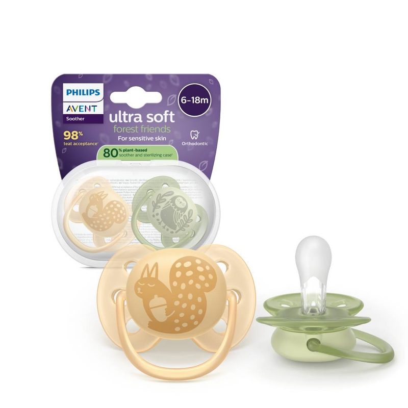 Avent Philips SCF091/46 Suzeta Ultra Soft Veverita/Bufnita 6-18luni x 2buc