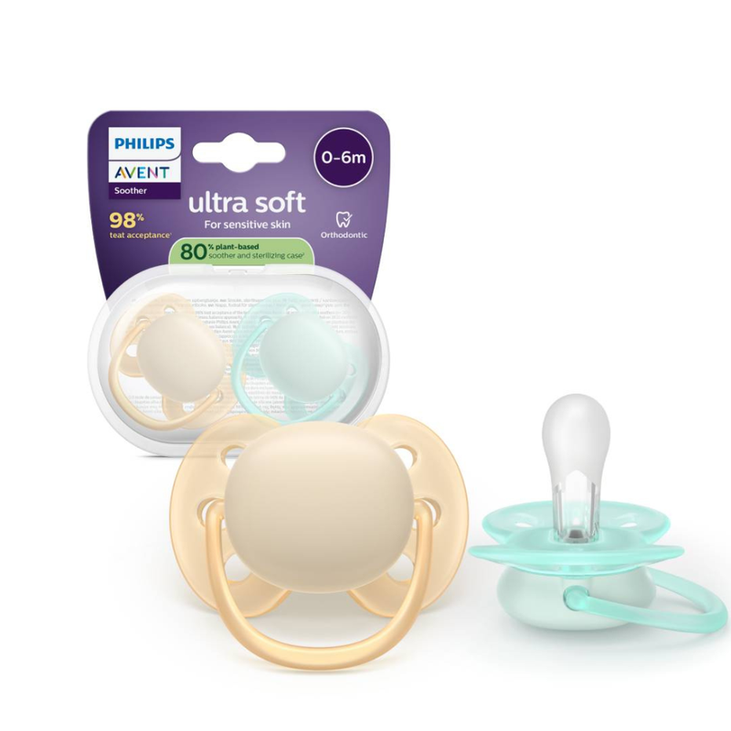 Avent Philips SCF091/40 Suzeta Ultra Air Galben/Verde 0-6l x 2buc