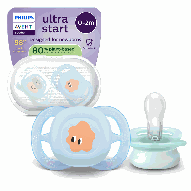 Avent Philips SCF075/14 Suzeta Ultra Start Figurine 0-2l x 2buc