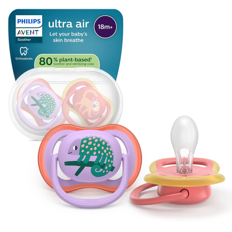 Avent Philips SCF349/47 Suzeta Ultra Air Mov/Roz +18l x 2buc