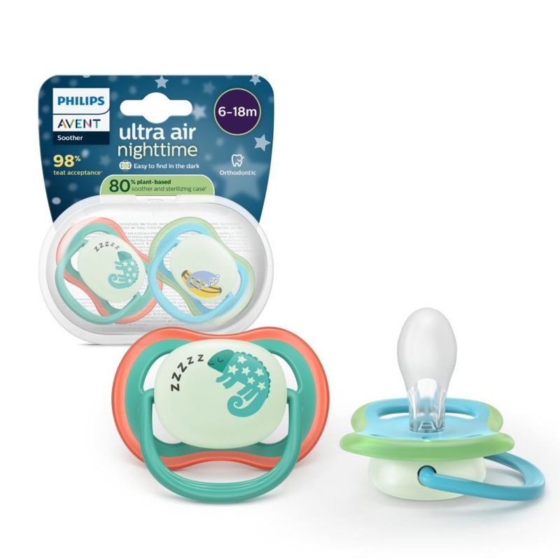 Avent Philips SCF376/28 Suzeta Ultra Air Fosforescent Sleep 6-18l x 2buc