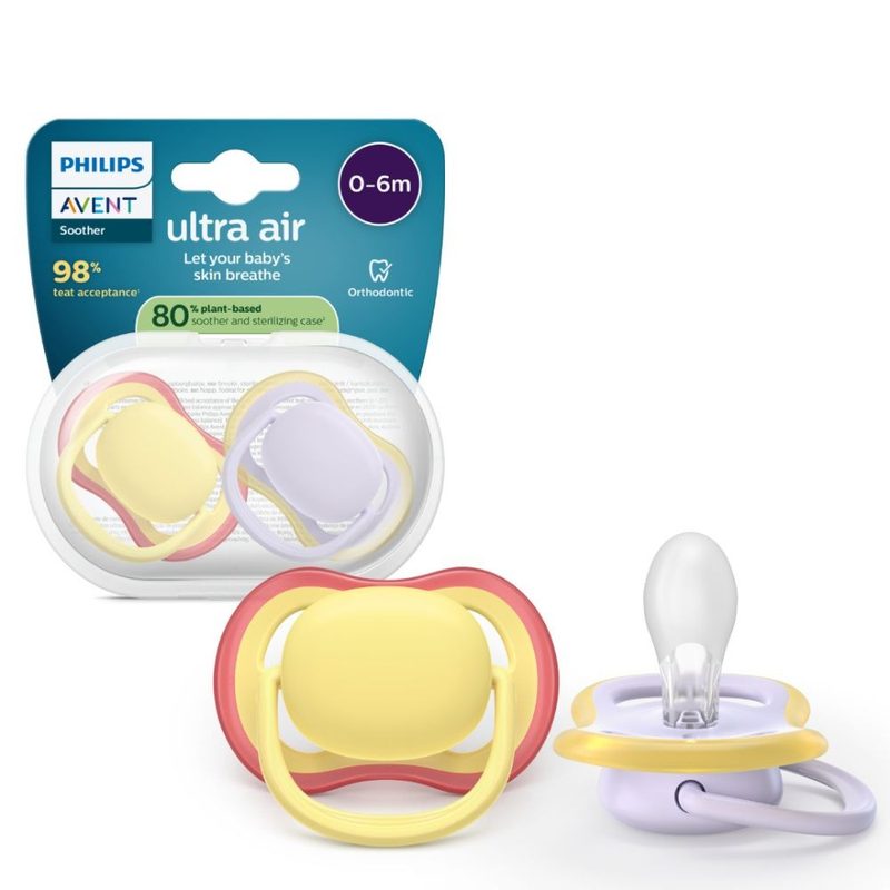 Avent Philips SCF087/03 Suzeta Ultra Air Mov/Galben 0-6l x 2buc