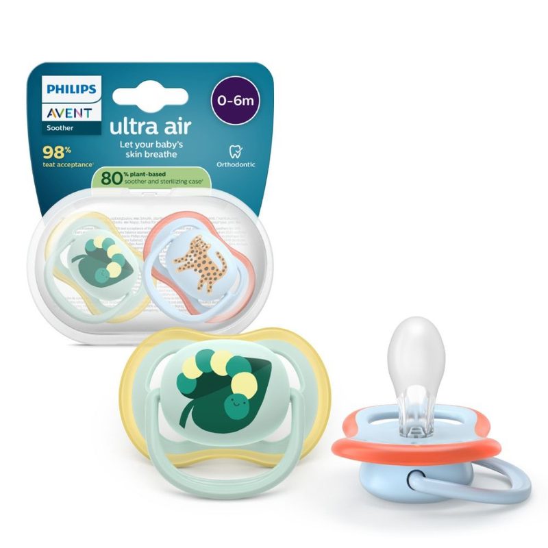 Avent Philips SCF087/02 Suzeta Ultra Air Tigru/Frunza 0-6l x 2buc