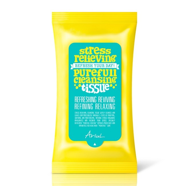 Servetele de Curatare a Tenului Stress Relieving Purefull Cleansing Tissue x 15buc Ariul