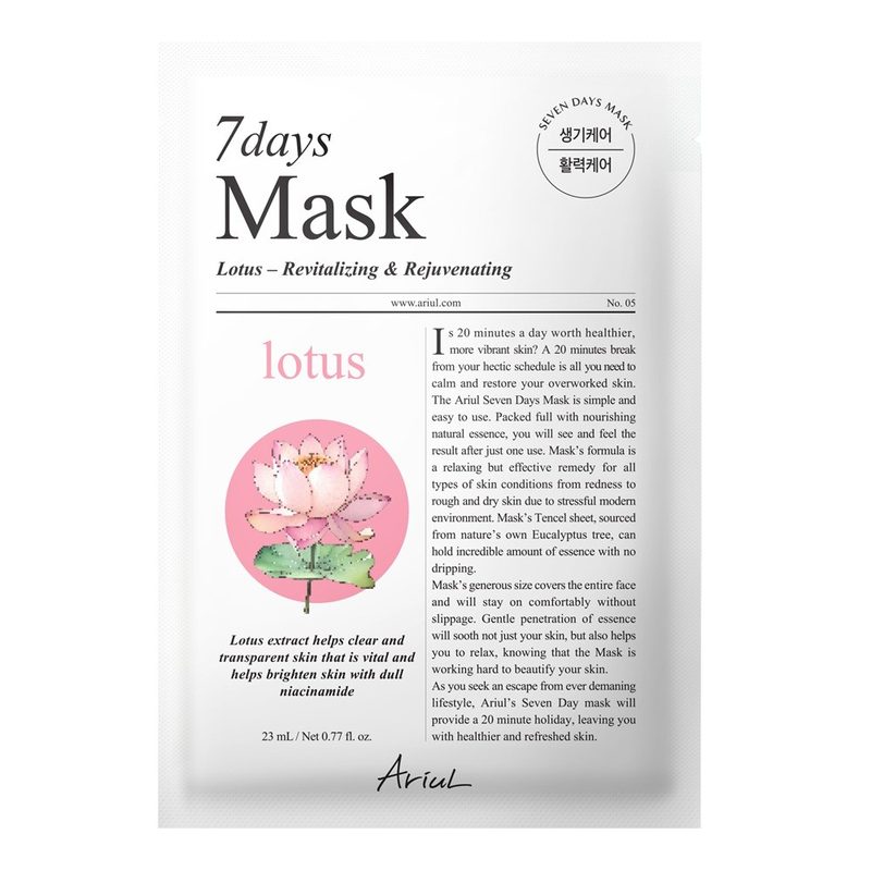 Masca 7Days Plus Lotus + N (Niacinamide) Ariul