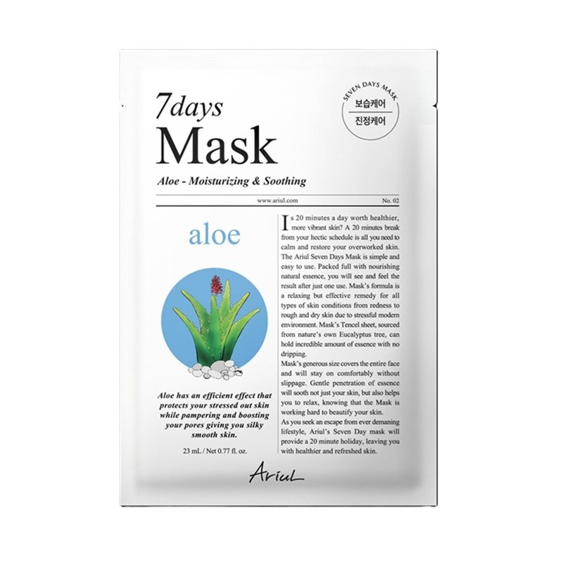 Masca 7Days Plus Aloe +H Calmare si Hidratare Instantanee Ariul