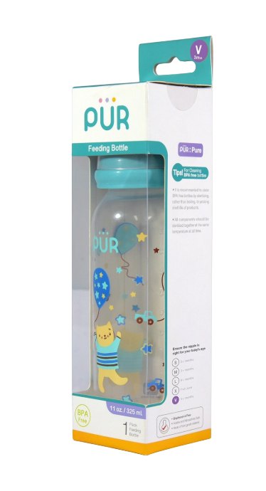 Pur 9017 Biberon cu Desen +3 Luni 325ml