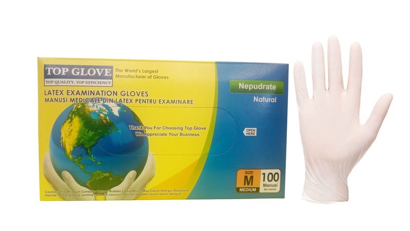 Manusi Latex Pudrate L x 100buc Top Glove
