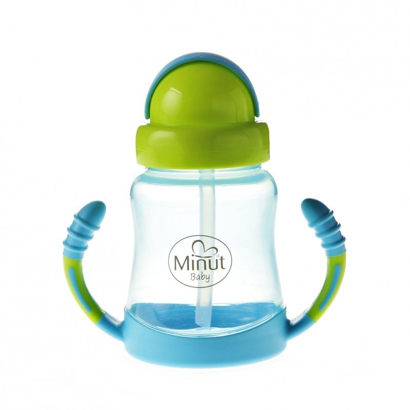 Cana cu Pai si Manere 210ml 6+ Minut Baby MIN2018006