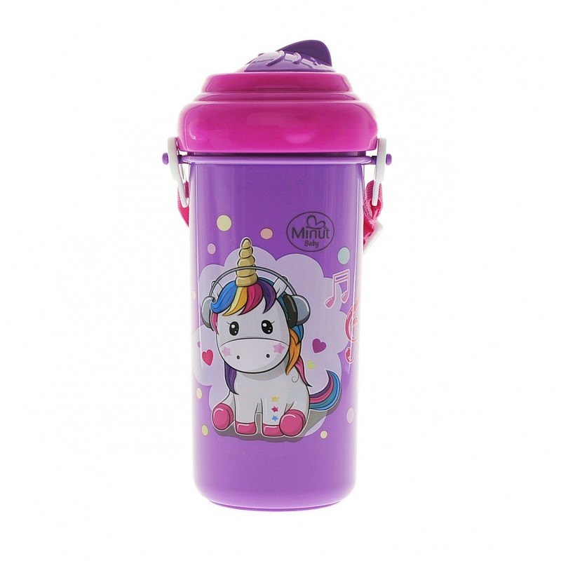 Cana Sport cu Pai si Curea 360ml 12+ Minut Baby MIN2018007
