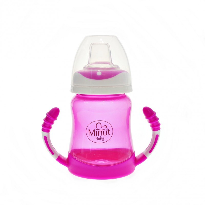 Cana Anticurgere cu Manere si Cioc Sil 210ml 6+ Minut Baby MIN2018016