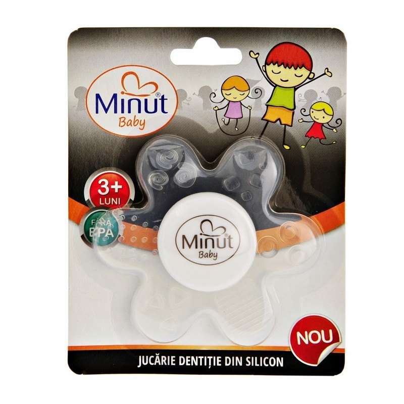 Jucarie Dentitie din Silicon 3+ Minut Baby MIN2019007