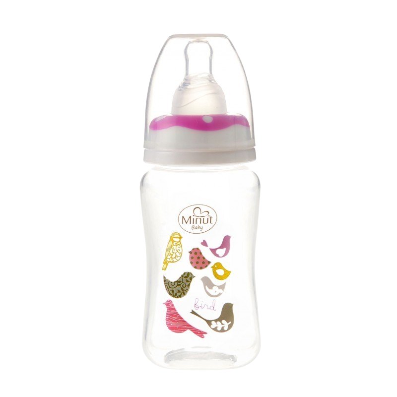 Biberon Gat Larg Tetina Manere 0+ 150ml Minut Baby MIN2019034