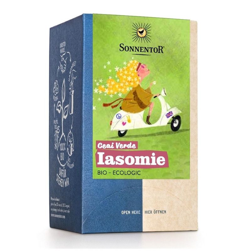 Sonnentor Ceai Verde Iasomie Bio x 18plic