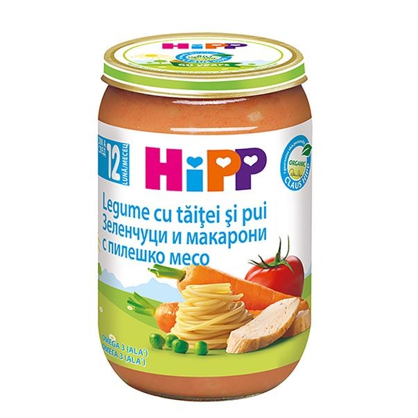 Hipp Piure cu Pui Legume si Taitei 220g