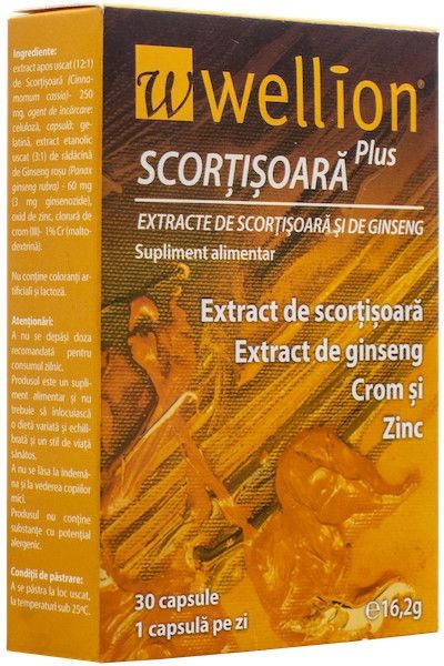 Wellion Plus Scortisoara si Ginseng x 30cps